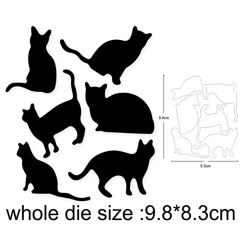 

Lovely Cat Metal Cutting Dies Scrapbooking crafting paper art emboss stencil