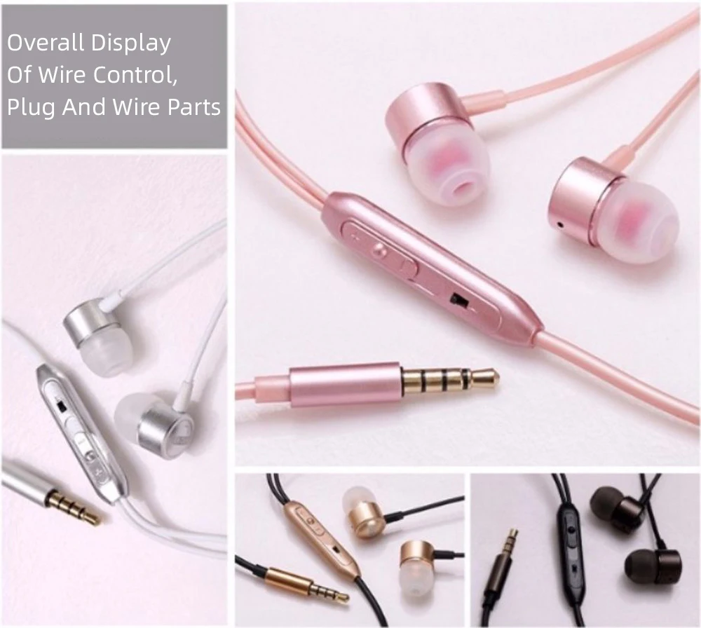 Heavy Bass Wired Earphone Mic In Ear Mobile Phone Surround Sound Quality 3.5MM Jack Music Metal Headsets For Sumsung S10 S9 Plus |