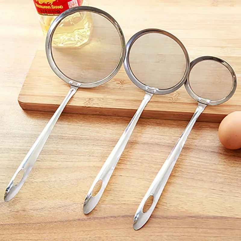 

Stainless Steel Clamp Strainer Multi-functional Filter Spoon With Clip Food Kitchen Oil-Frying Salad BBQ Filter Kitchen Tools