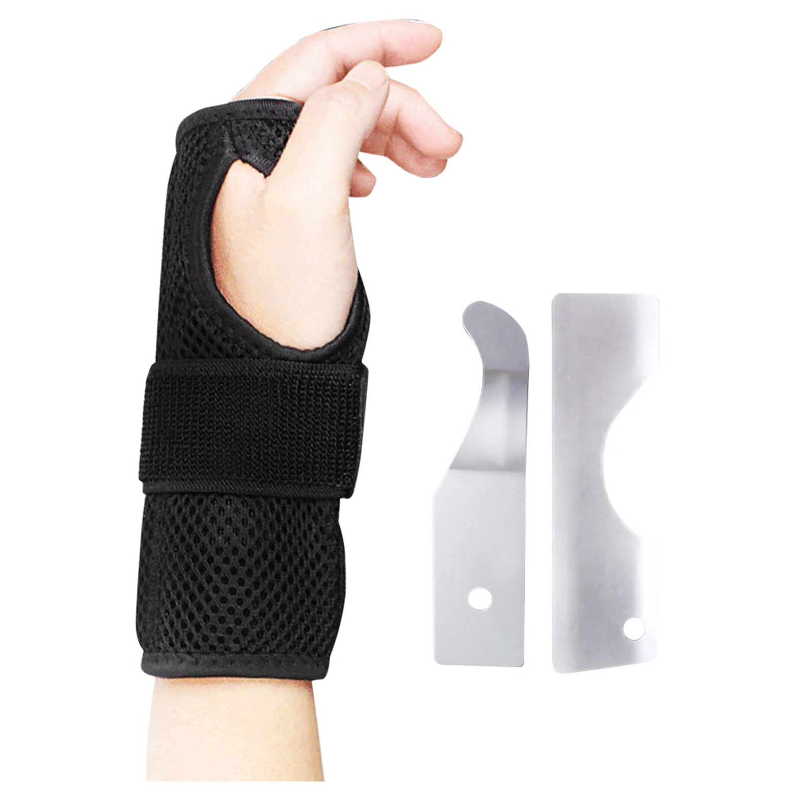 

Metal Splint Left Right Hands Carpal Tunnel Ergonomic Soft Sprain Wrap Adjustable Strap Support Wrist Brace Sports Injuries