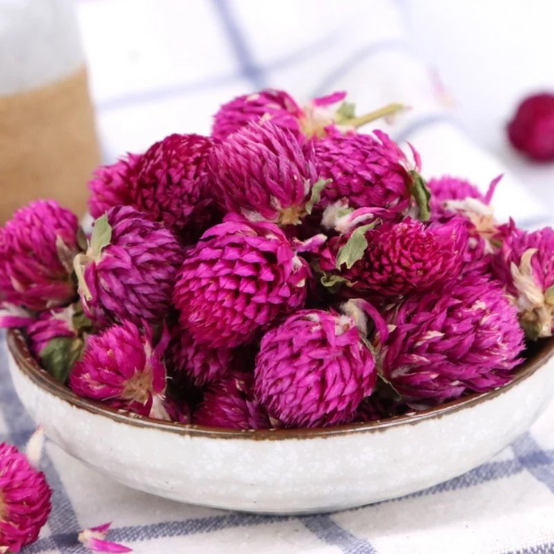 Пурпурные бутоны Gomphrena globosa натуральные сухие цветы прессованные сделай сам