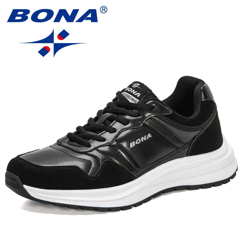 

BONA 2021 New Designers Fashion Men's Chunky Sneakers Suede Height Increasing Dad Shoes Man Leisure Footwear Mansculino Comfort