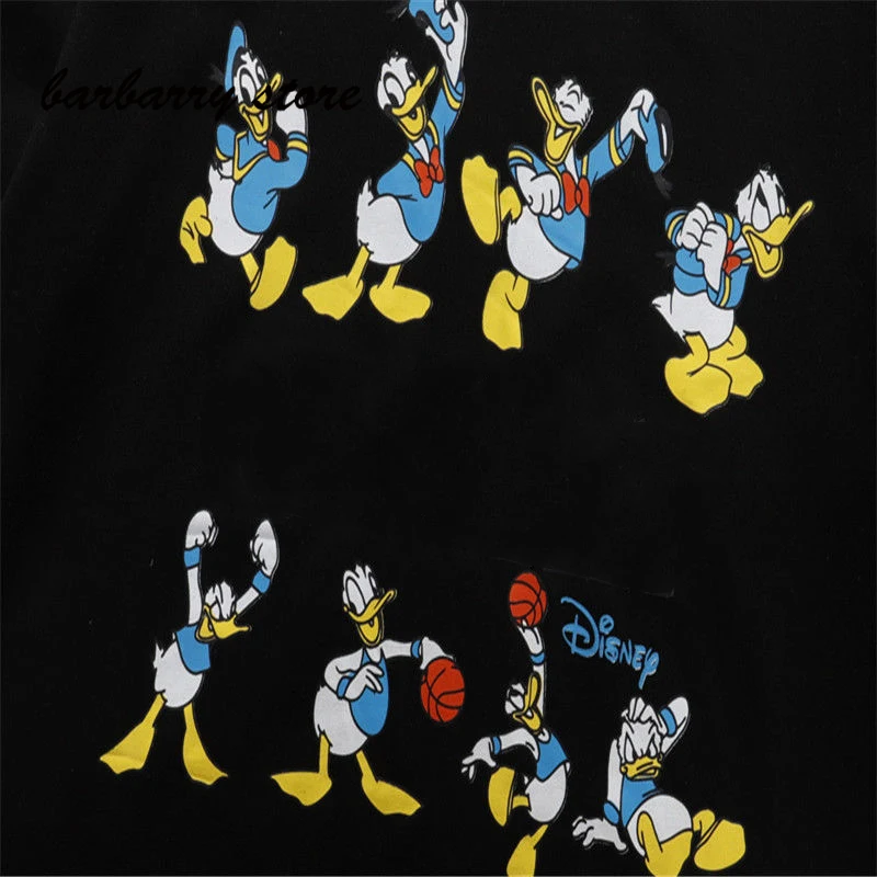 

Spring summer high quality cartoon printed short sleeve top fashionable versatile short sleeve round neck loose Unisex T-shirt