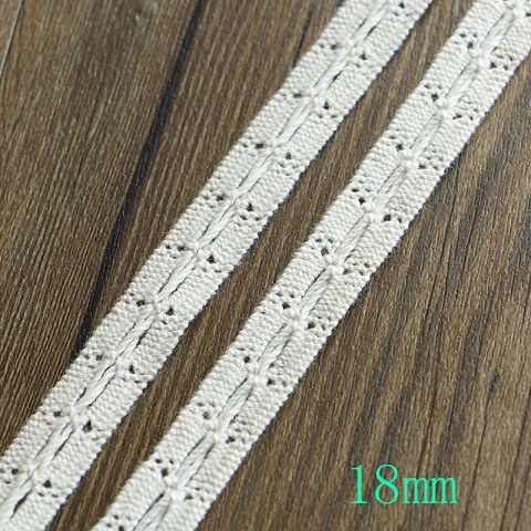 Beige18MM 5 yards Новинка, 5 ярдов/много, высокое качество, белое кружево, хлопок, кружево для шитья, домашний интерьер, аксессуары для одежды, материал для рукоделия - Цвет: Beige18MM 5 yards