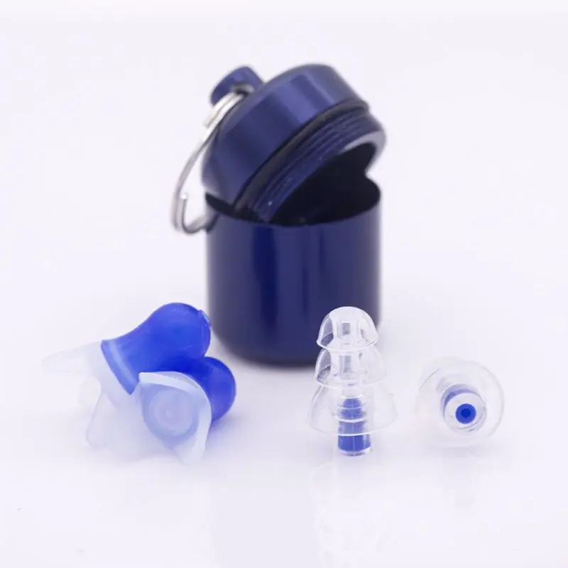 Мягкие силиконовые многоразовые беруши шумоподавляющие с алюминиевым