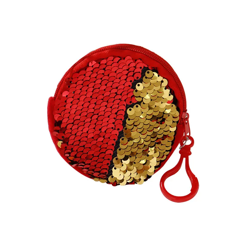 Новый модный кошелек с блестками для монет девушек блестящий цветной клатч на