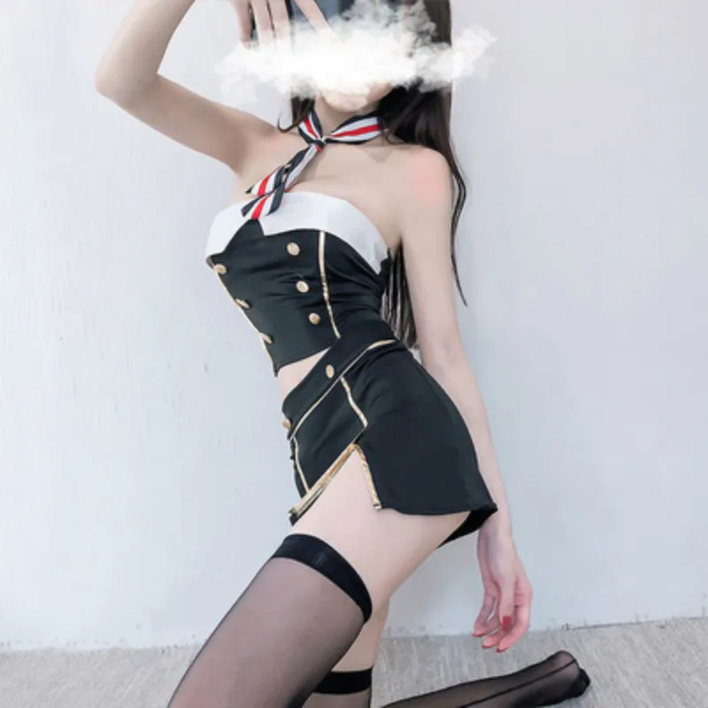 Сексуальный косплей сексуальный костюм униформа стюардессы Комплект