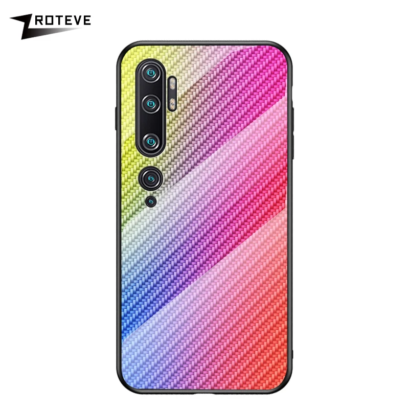 Colorful 03 Note 10 Pro Чехол Zroteve силиконовая рамка стеклянная крышка для Xiaomi mi Note 10 чехол обесцвечивающее стекло задняя крышка Xia mi Xio mi Note 10 - Цвет: Colorful 03