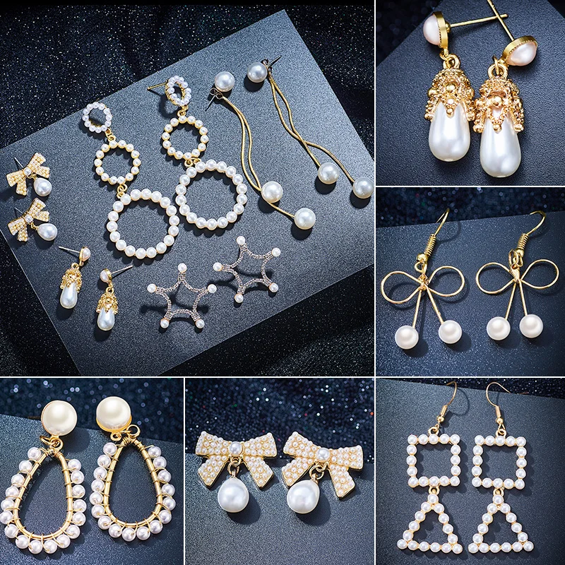 MISANANRYNE длинные жемчужные Подвесные серьги гвоздики женские корейские простые