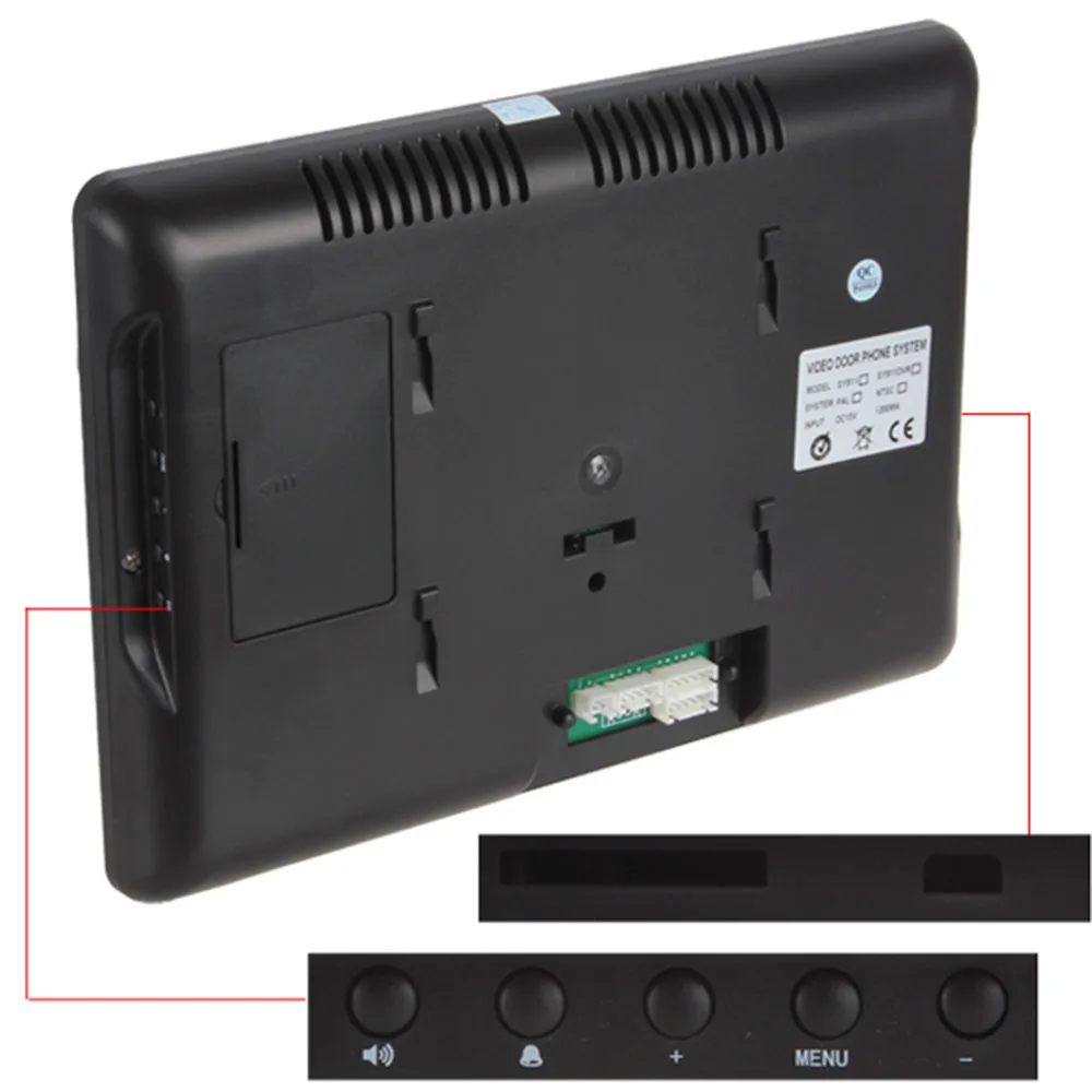 Визуальный домофон 7 ''TFT LCD проводной видеодомофон для помещений монитор 700TVL