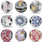 Европейские эмалевые звезды цветы сердца хрустальные бусины подходят для браслетов и браслетов Pandora DIY Ювелирные изделия Подарки