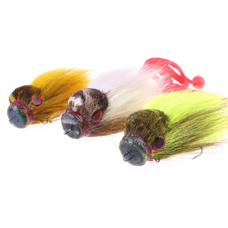 

Soft Grub Shallow Hooks Big Bait 3D Deer Hair Mouse Lure Fishing Accessories