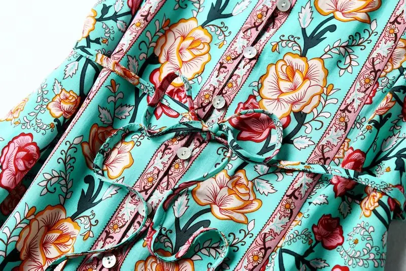 Винтажное шикарное женское однобортное пляжное платье с цветочным принтом