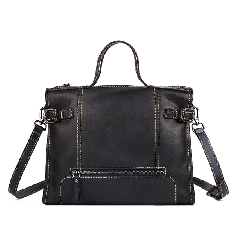 

New High Quality Vintage Red Grey Brown Genuine Leather Women Handbag Briefcase Lady Shoulder Messeger Bag Female M3934