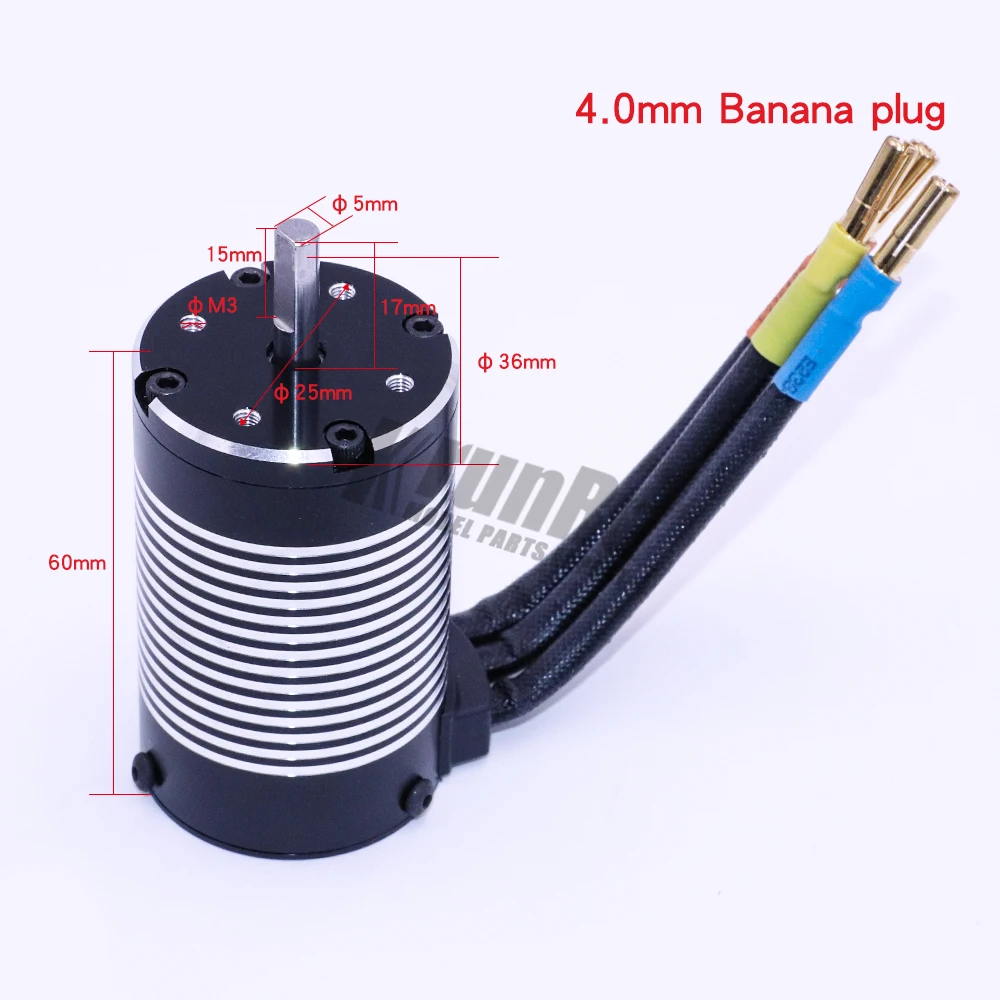 KrunRc 3660 бесщеточный водонепроницаемый двигатель 1/8 1/10 RC 3800/3300/2600KV|Детали и