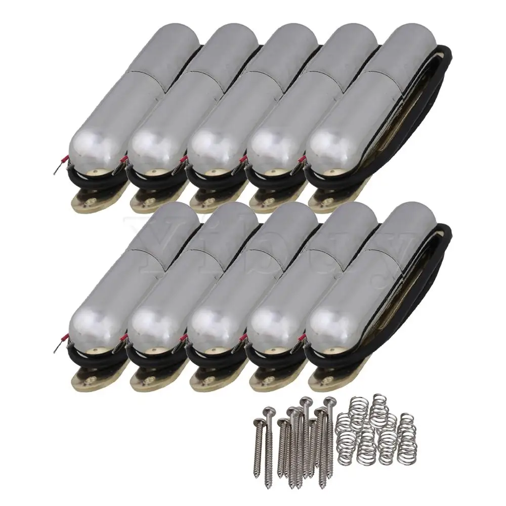 Yibuy 10 шт. электрическая гитара губная помада трубка пикап с пружинами и крепежные