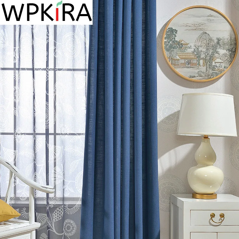 Современные затемненные шторы оконные готовые розовые/зеленые/фиолетовые/синие