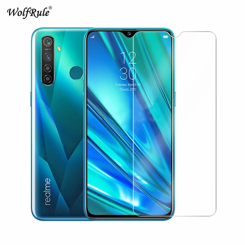 2PCS Protector de pantalla para Oppo verdadero yo Q de dureza 9H vidrio templado para Oppo verdadero yo Q de cristal de tel&eacute;fono Real Me Q verdadero yo Q 6,3"-1