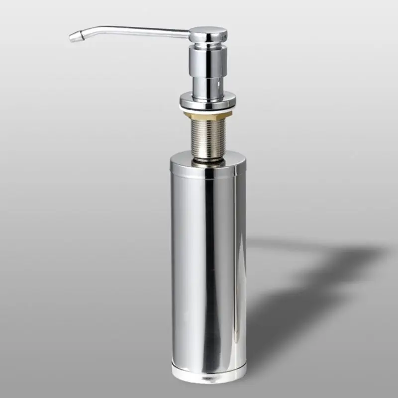 

Built in Sink Soap Dispenser for Kitchen Sink 300ml Bottle Stainless Steel Lotion Dispenser Wholesale