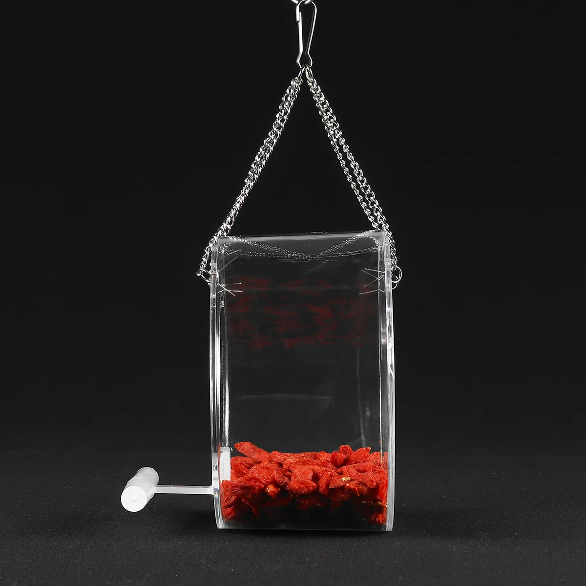 Акриловая кормушка для птиц прозрачная Водонепроницаемая круглая коробка еды