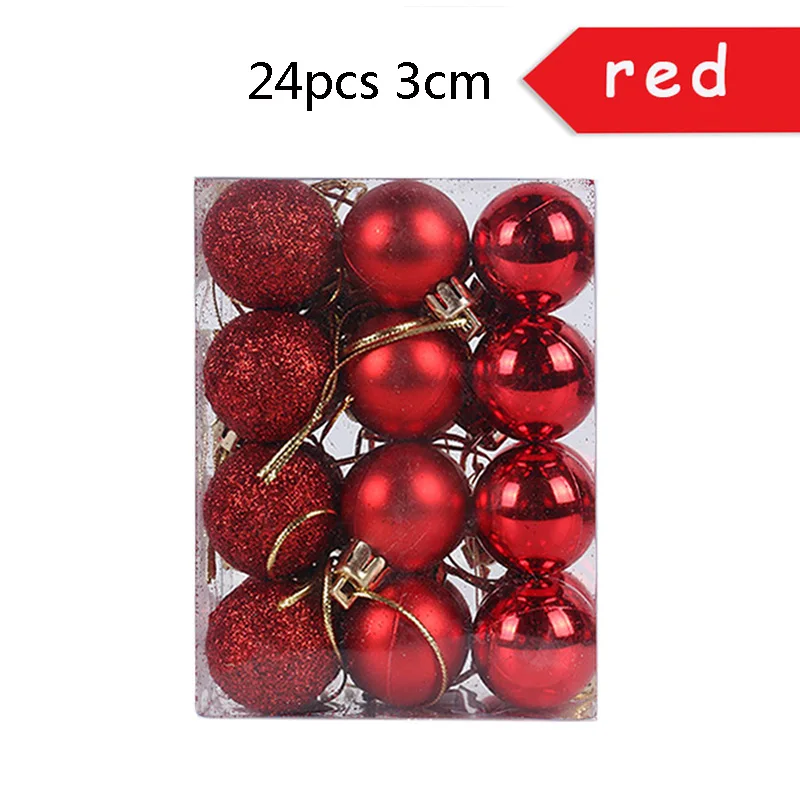 Natal Merry Christmas Висячие белые снежные фольга Swirl баннер гирлянда Рождественские украшения для дома новогодние вечерние navidad kerst - Цвет: 24pcs christmas ball