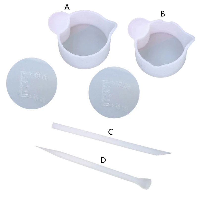 

Silicone Stirrer Stick Clear Glue Mixing Cup for DIY Resin Casting Jewelry Making Tools Accessories
