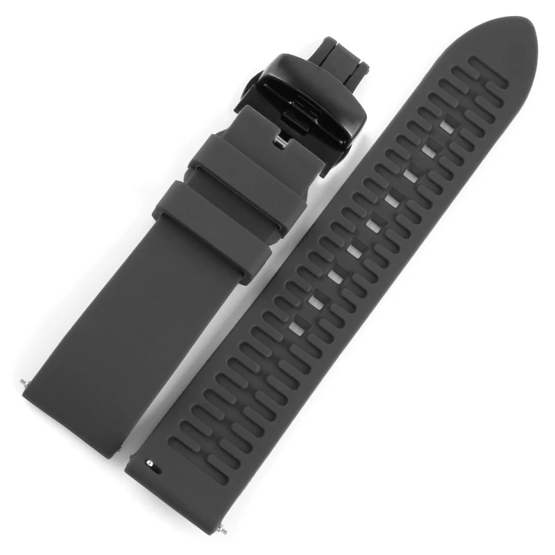black btf black 18 мм 20 мм 22 мм силиконовый ремешок резиновый ремешок для часов Seiko 5 SRP SKX007 ProPex PADI Casio Edifice часы браслет спортивный человек - Цвет ремешка: black btf black