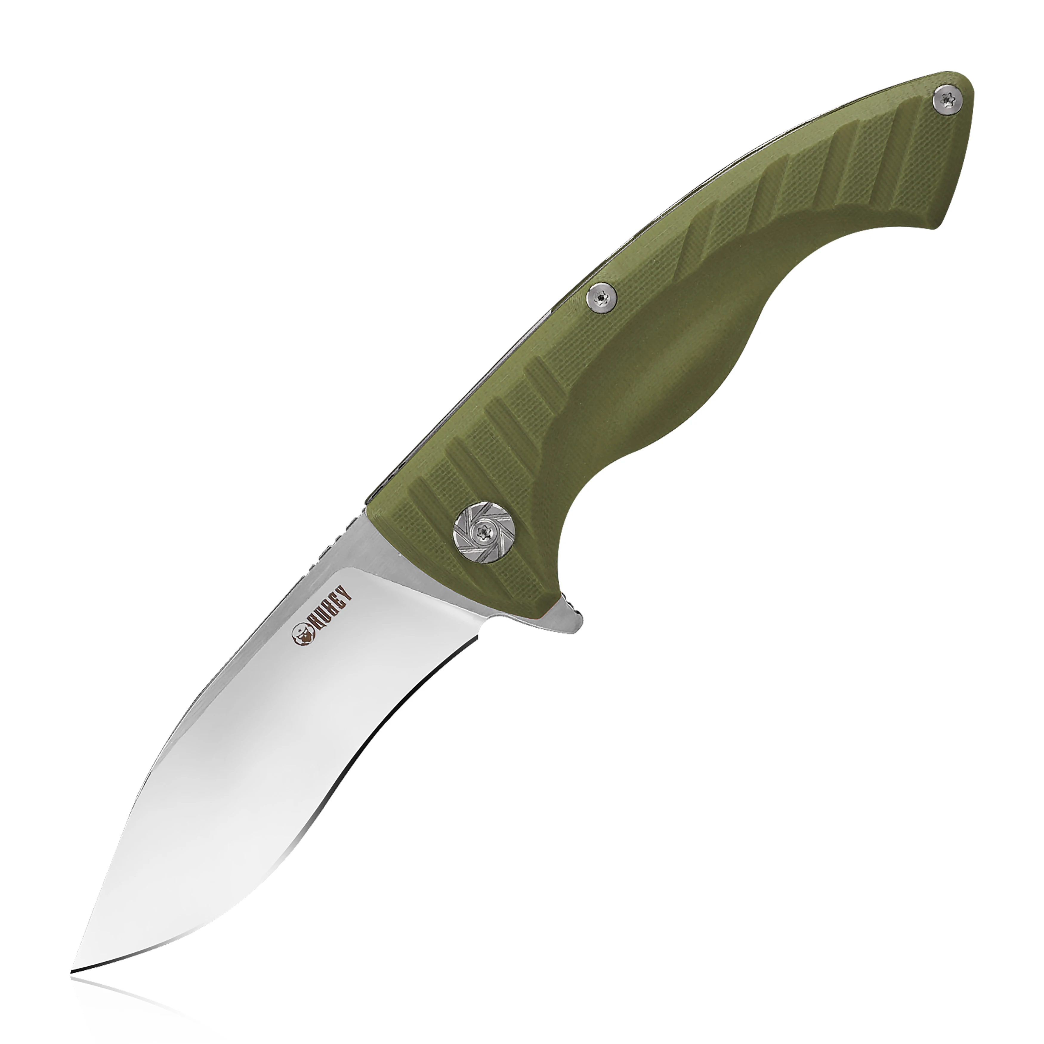 KUBEY KU208 складной карманный нож с зажимом, эргономичная ручка G10 и 3,5 лезвие из стали Kurki D2, Керамический шарикоподшипник шайба