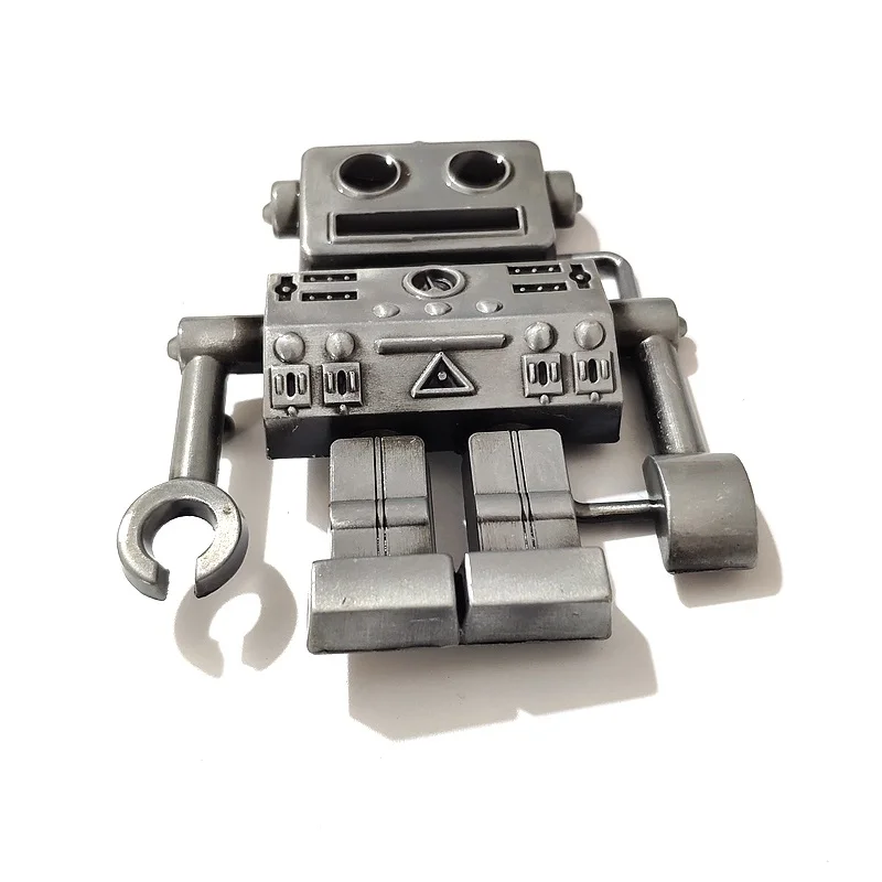 Пряжка для ремня в западном стиле с роботом Мужская крутая металлическая пряжка