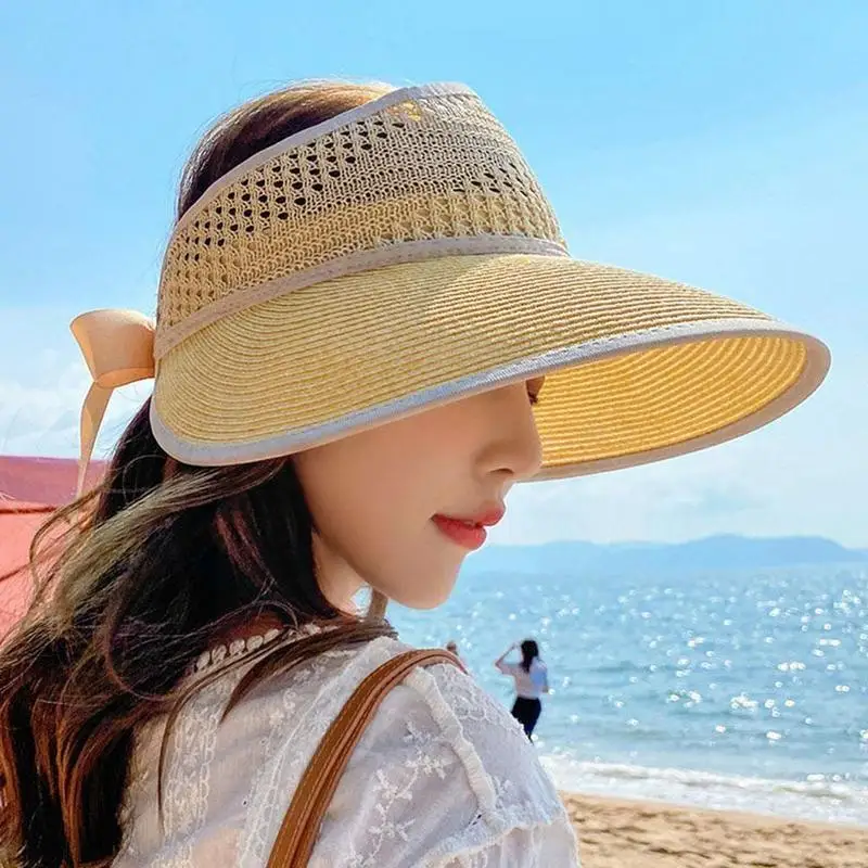 Складные новые летние Для женщин шляпа от солнца ведро Кепки бежевый Панама с