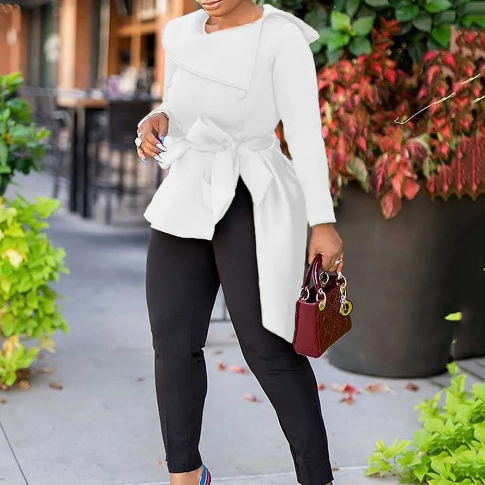 Осенняя африканская женская блузка топы 2019 зимняя Асимметричная Офисная Женская