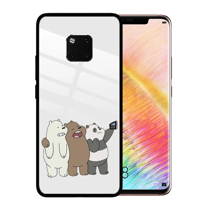 Чехлы из закаленного стекла для Huawei Mate 30 Pro 20 Lite 10 20X Мультяшные милые