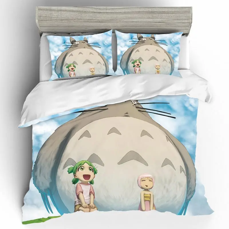 3d постельное белье с аниме комплект милый Тоторо домашний текстиль для детей и