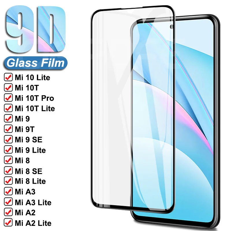 Защитное стекло 9D для Xiaomi Mi 9 8 SE A3 A2 Lite пленка экрана 10 10T 9T Pro 6 6X 5X A1 Max 2 3 стеклянная |