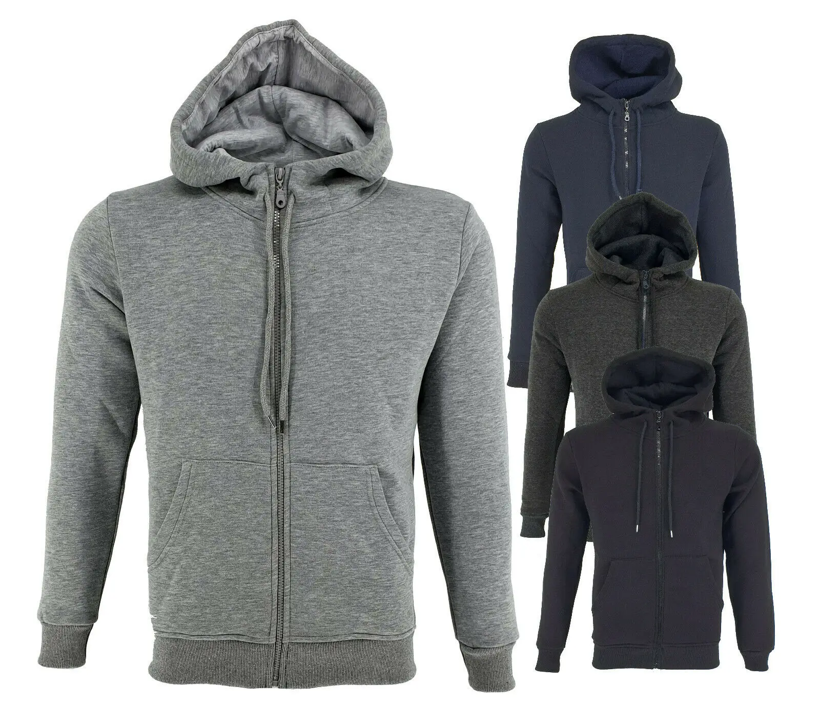 

Мужская флисовая толстовка на молнии с капюшоном