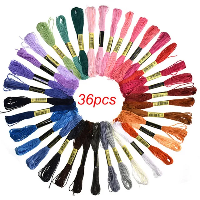 Thread 36-MixColors 36/50/100/150 косички цветные нитки для вышивки хлопок крест инструмент для вышивки швейная нить набор крестиков нить DIY Швейные Инструменты - Цвет: Thread 36-MixColors