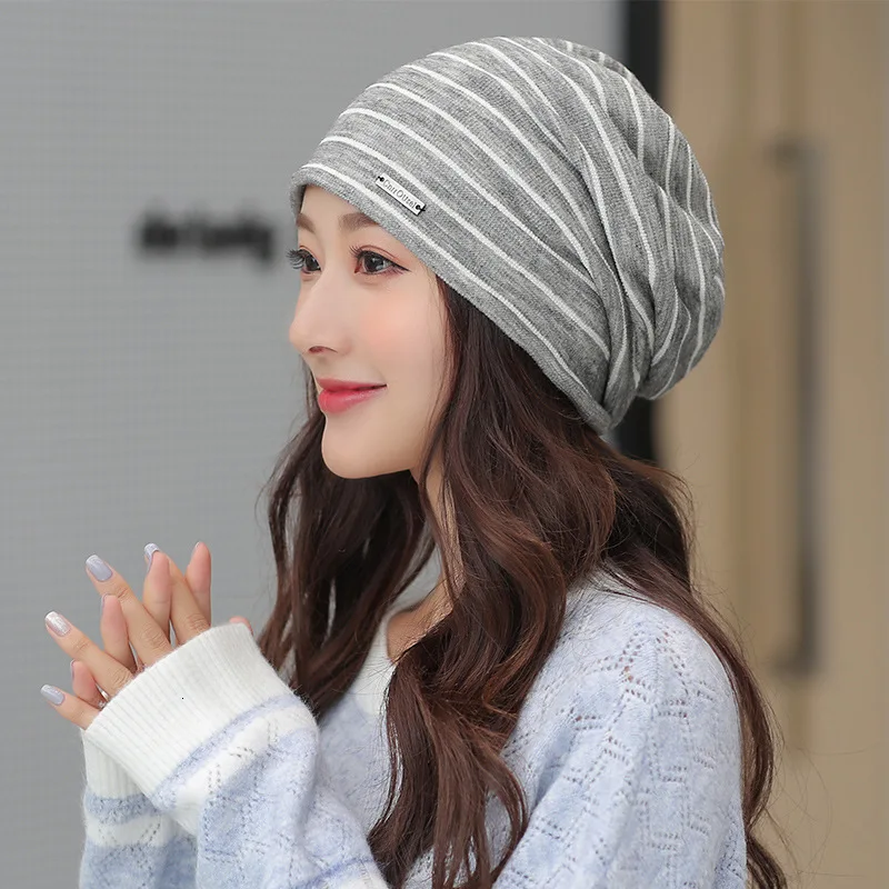 Мягкие и тонкие Skullies двухслойные мужские шапочки повседневные Bone весенние хлопковые шапки для женщин тюрбан шляпа Gorros