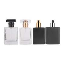 mub 30ml 50ml square glass refillable perfume bottle atomizer high grade empty cosmetic container portable perfume spray bottle