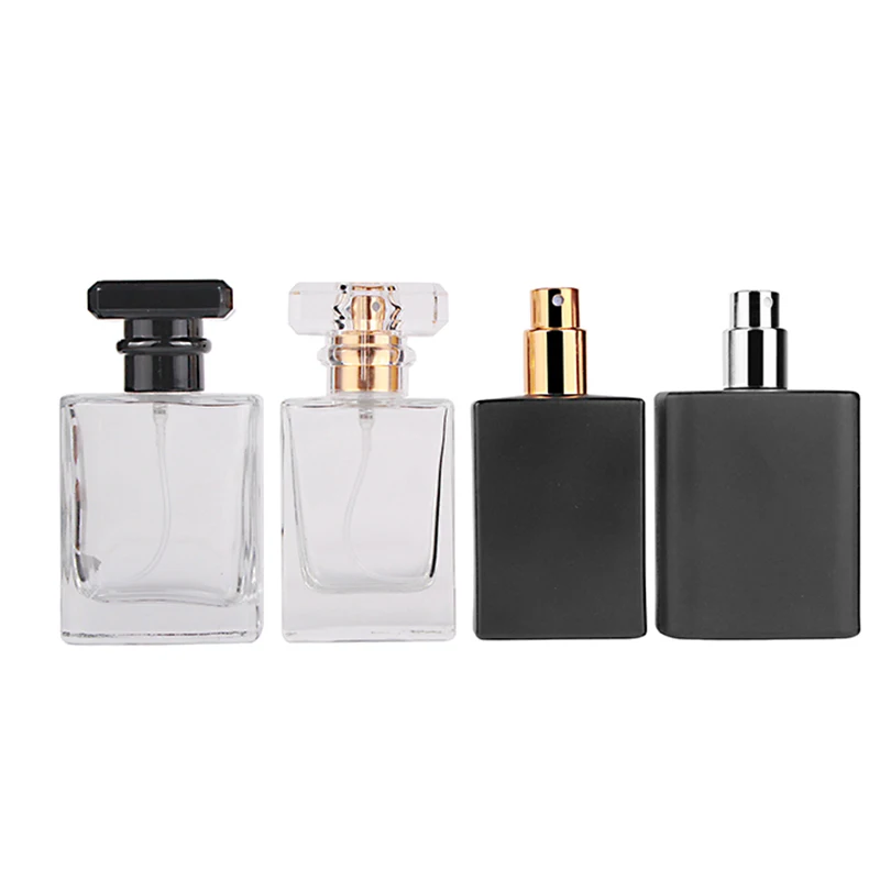Женский квадратный стеклянный многоразовый косметический контейнер MUB 30ml 50 мл