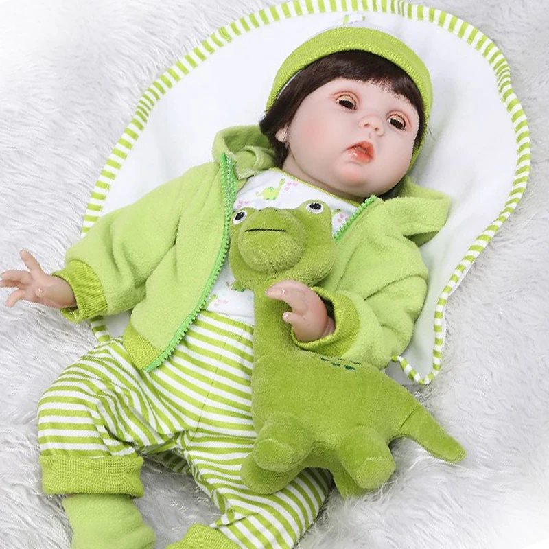 

22 inch baby doll toys bebe reborn alive active blinking eyes newborn boy silicone doll children play house toys gift