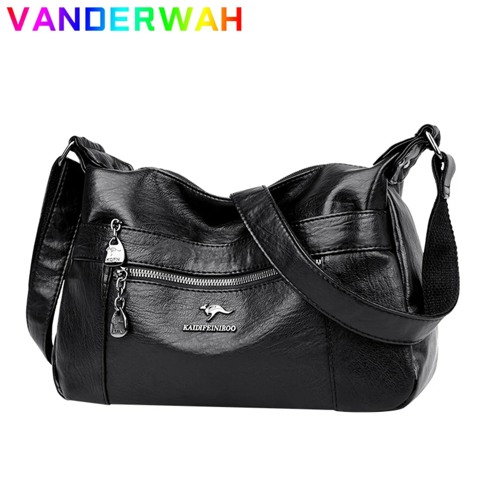 

Sac A Main 2 Layers Large Capacity Shoulder Bags for Women 2021 Luxury Designer Handbags Vintage Female Crossbody Messenger Bag