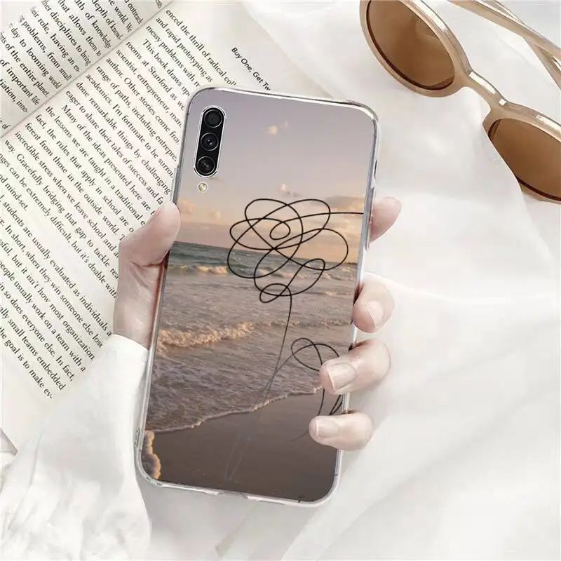 

love heart sea wave Phone Case Transparent for Samsung A71 S9 10 20 HUAWEI p30 40 honor 10i 8x xiaomi note 8 Pro 10t 11