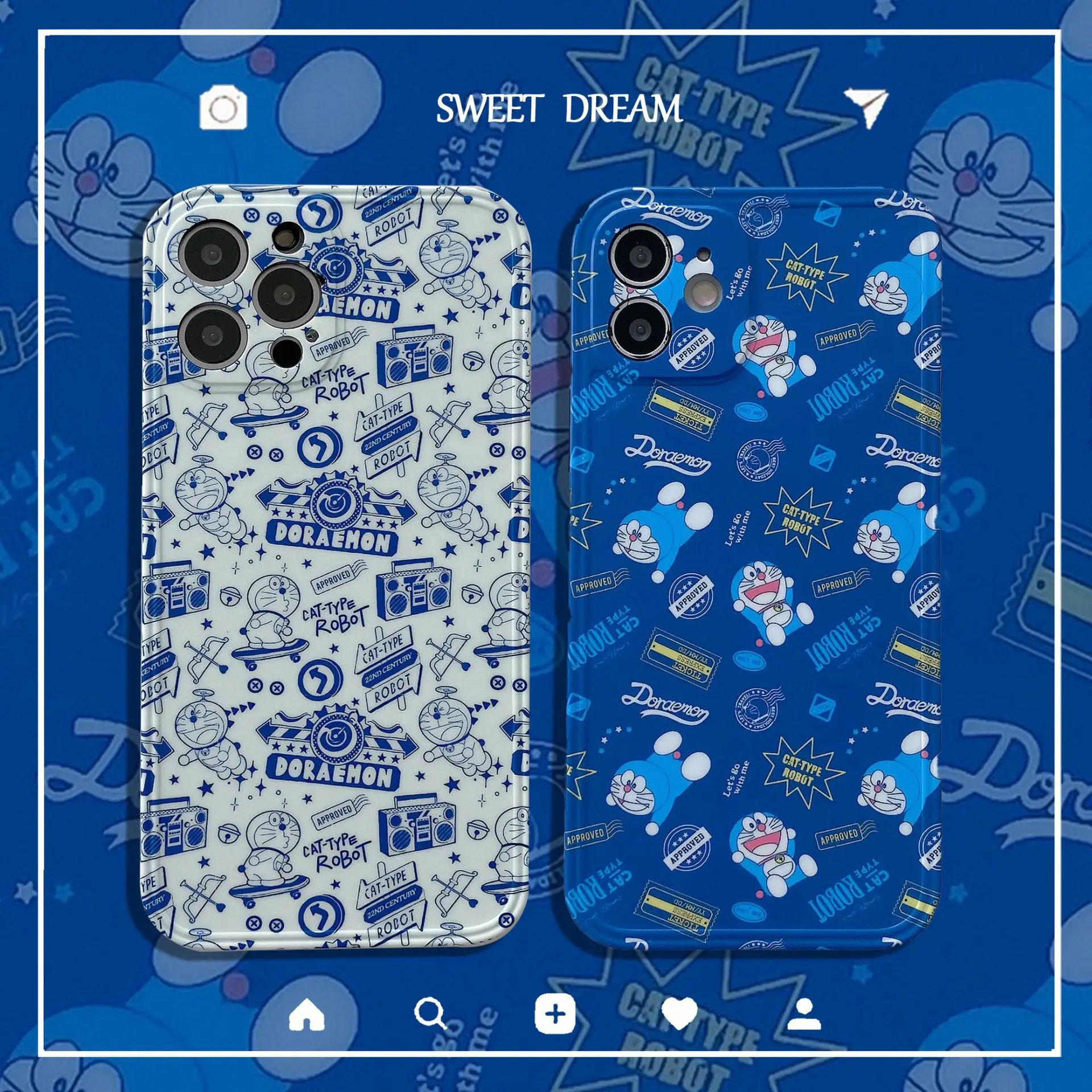 

Bandai мультфильм Doraemon Jingle Cat iPhone 11 мобильный телефон Чехол 12 Pro Max XS подходит для Apple 78plus Soft XR