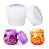 diy crystal epoxy resin mold pudding cup storage box with lid jewelry cup mirror silicone mold