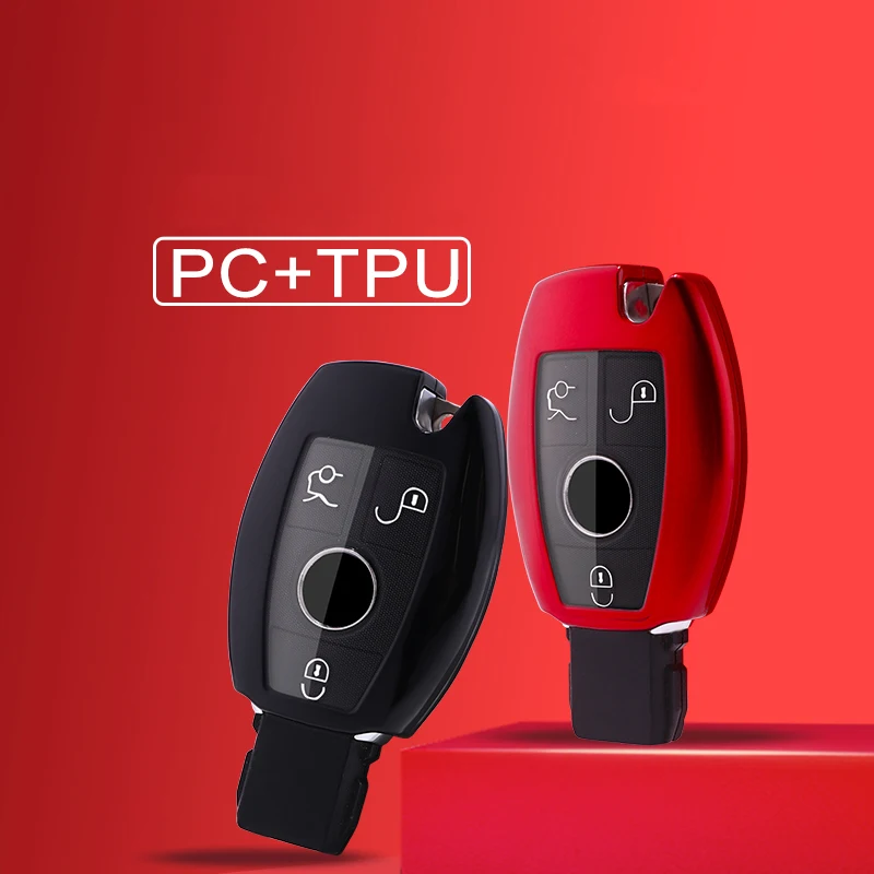 Чехол для автомобильного ключа из поликарбоната и ТПУ Mercedes Benz C Class W205