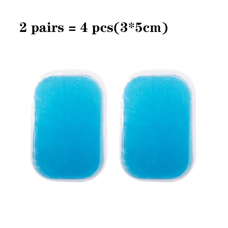 2 pairs(4 pcs) 10 пар 20 шт. сменный гель-стикер для фитнеса, гидрогелевый электрод для массажера, пластырь для EMS, стимулятор мышц, тренажер, АБС-пластик - Цвет: 2 pairs(4 pcs)