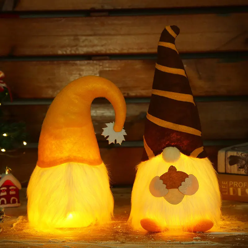 

Блестящая кукла без лица, украшение на День Благодарения, праздничные подарки урожая, новый год, Счастливого Рождества, милый гном, плюшевая...