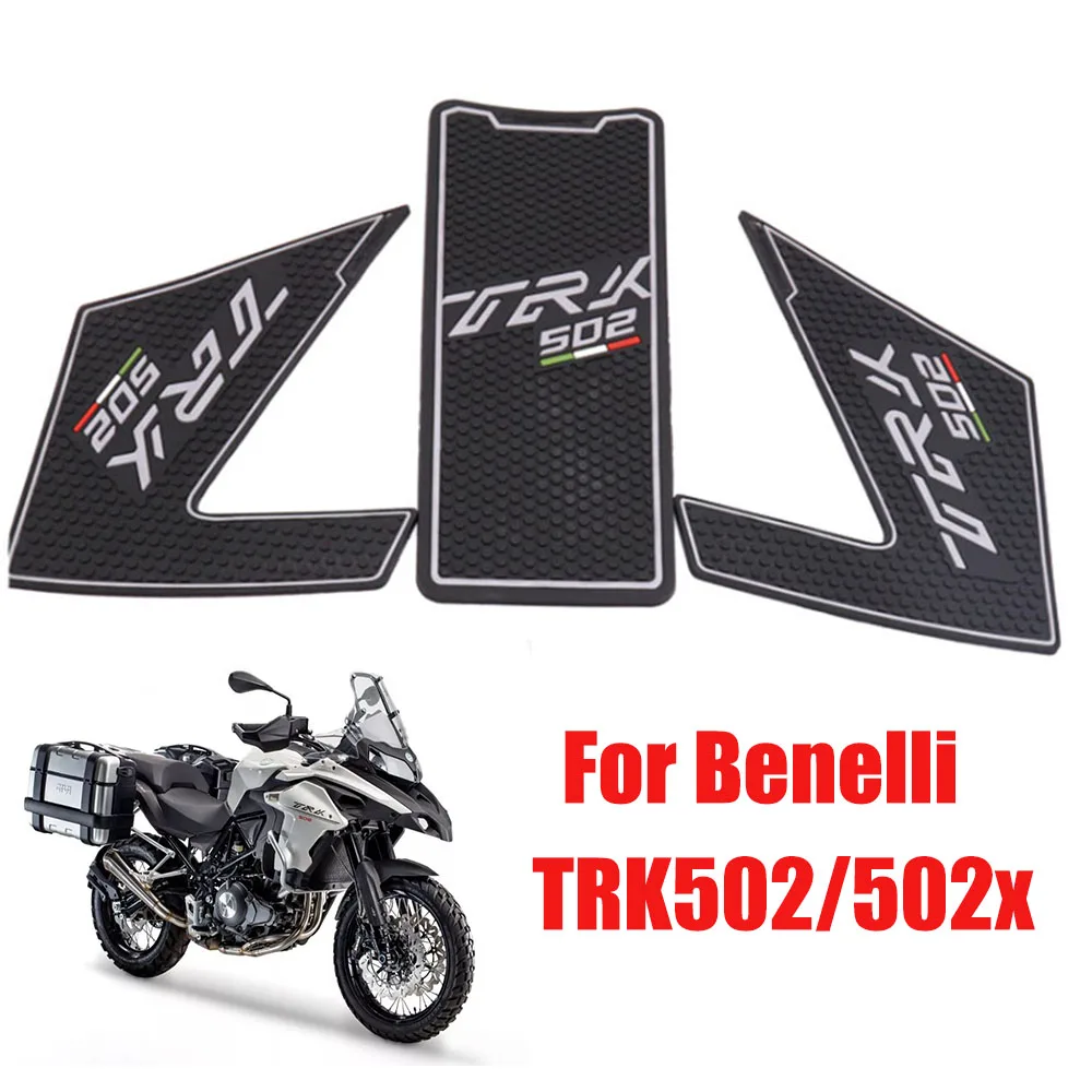 

Motorcycle Anti slip Gas Oil Fuel Traction Side Protector Decal Stickers For Benelli TRK502 TRK502X TRK 502 TRK 502X Accessories