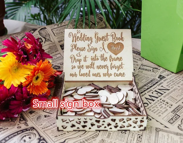

Personalize Elegant and Gracef Wedding Guest Book Alternative, Custom Engagement Baptism wedding Drop Top Wish Box Guestbook