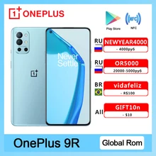 Original Global Rom OnePlus 9R 5G Smartphone 9 R Snapdragon 870 8GB 128GB 6.55 120Hz AMOLED Screen 65W Warp Mobile Phone